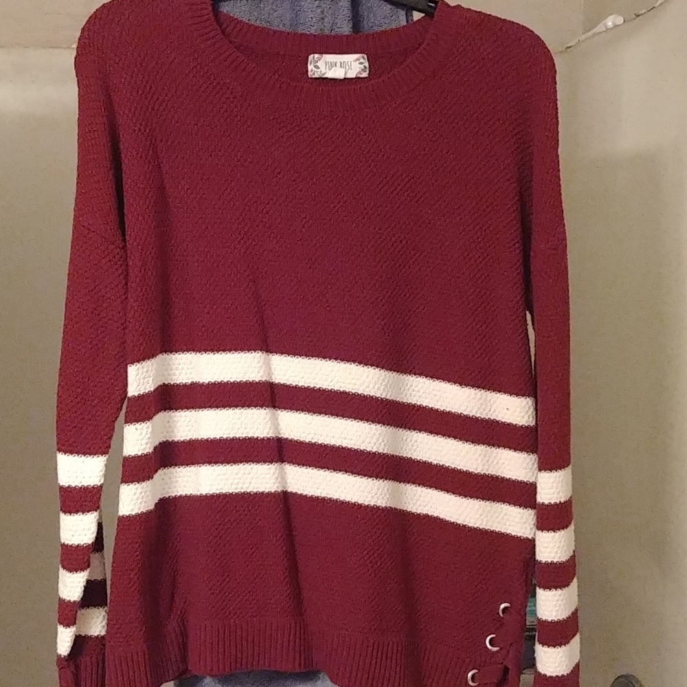Sweater striped arms and body